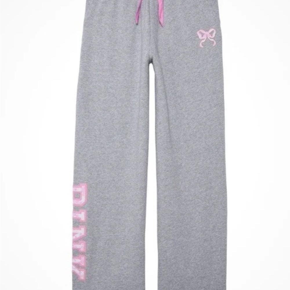 LoveShackFancy x Pink Wide Leg Sweatpants - Picture 4 of 8